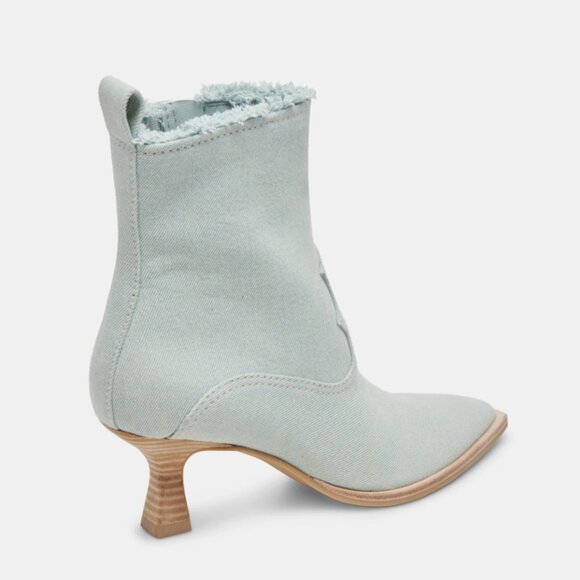 NEW DOLCE VITA Austin Kitten Heel Booties in Light Blue Denim for women 2510 4M2 - Picture 9 of 10